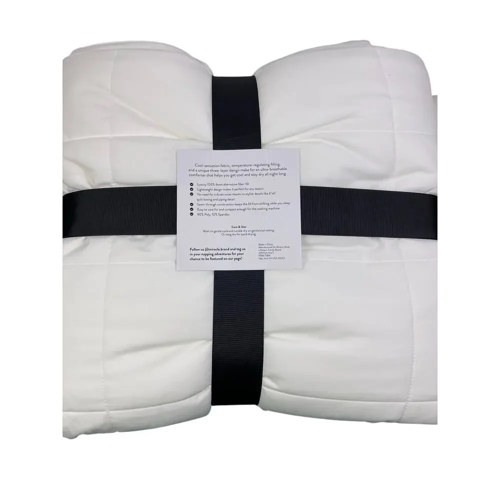 New Miracle Made All-Season Duvet Insert Comforter –Silver Treated Cotton Fabric